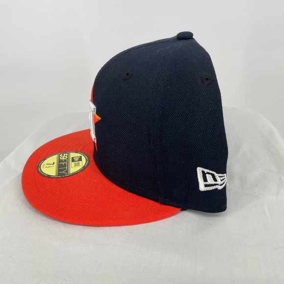 NWT‎ New Era 9Fifty Official on field Houston Astros 7-1/2 cap orange bill brim - Picture 2 of 4